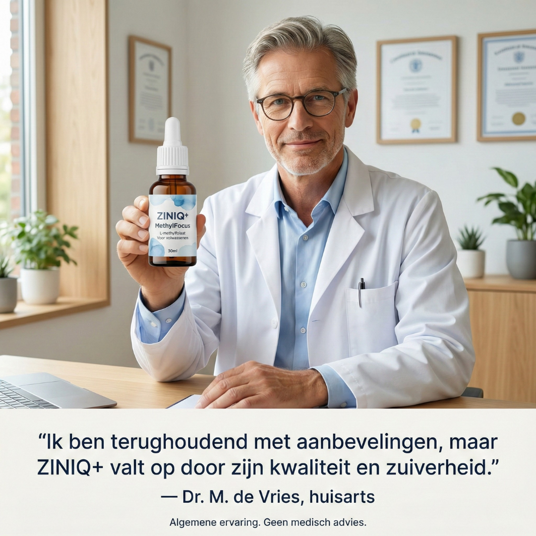 ZINIQ+ MethylFocus | Geactiveerd folaat voor rust, focus en mentale veerkracht