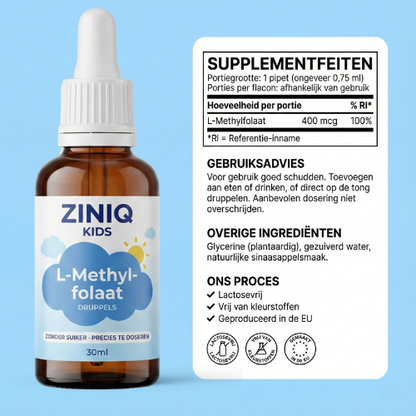 ZINIQ™ L-Methylfolaat | Meer rust. Meer focus en een kind dat zich weer goed voelt in zijn eigen hoofd.